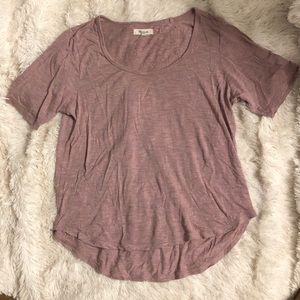 Madewell soft hi-low soft rose blush tee size L